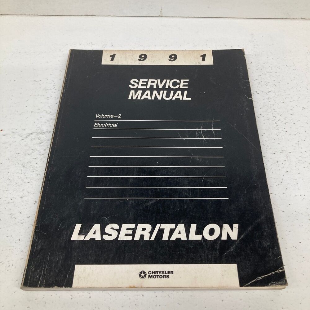 1991 Plymouth Laser Eagle Talon Service Manual Vol 2 Electrical Chrysler